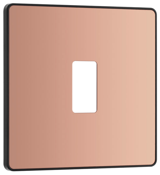 BG Evolve RPCDCP1B 1G Grid Front Plate - Polished Copper (Black) - westbasedirect.com