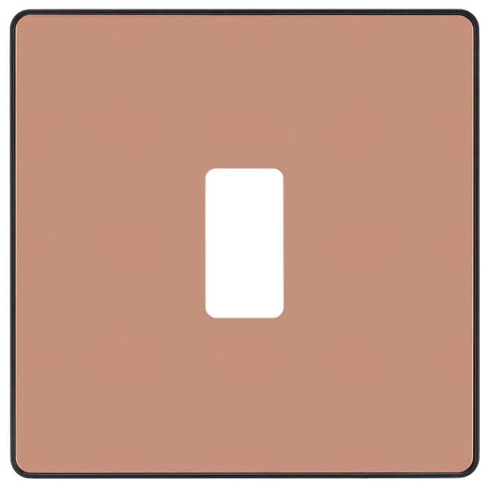 BG Evolve RPCDCP1B 1G Grid Front Plate - Polished Copper (Black) - westbasedirect.com