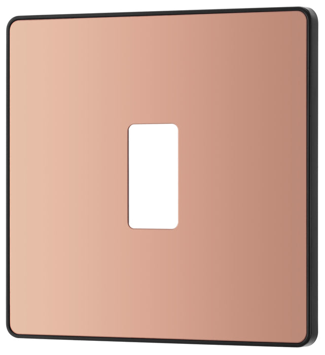 BG Evolve RPCDCP1B 1G Grid Front Plate - Polished Copper (Black) - westbasedirect.com