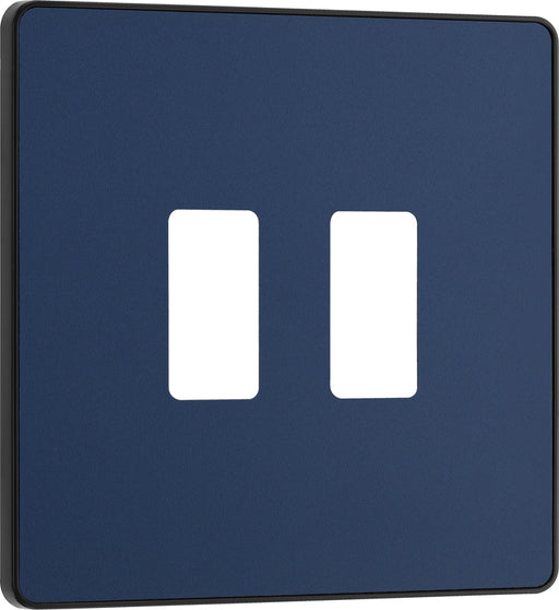BG Evolve RPCDDB2B 2G Grid Front Plate - Matt Blue (Black) - westbasedirect.com