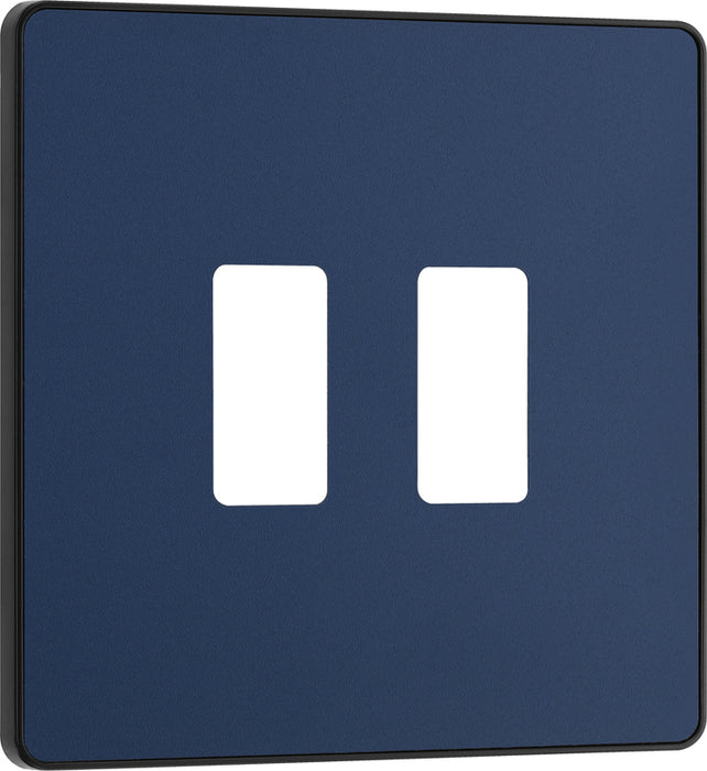 BG Evolve RPCDDB2B 2G Grid Front Plate - Matt Blue (Black) - westbasedirect.com