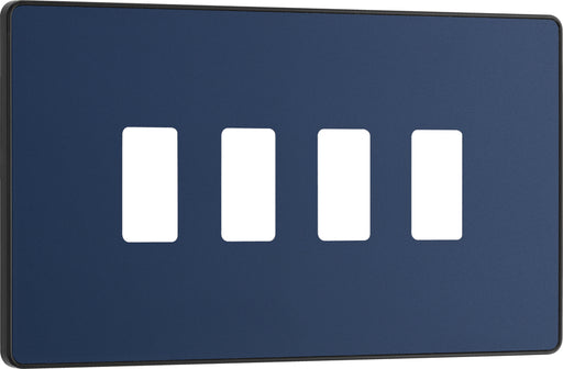 BG Evolve RPCDDB4B 4G Grid Front Plate - Matt Blue (Black) - westbasedirect.com