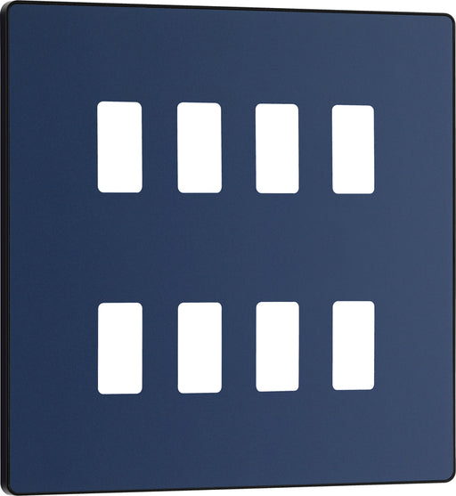 BG Evolve RPCDDB8B 8G Grid Front Plate - Matt Blue (Black) - westbasedirect.com