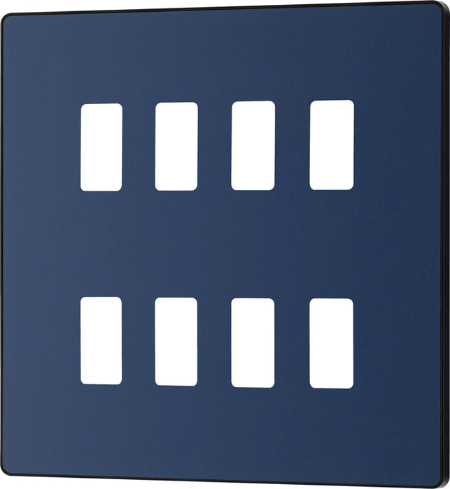 BG Evolve RPCDDB8B 8G Grid Front Plate - Matt Blue (Black) - westbasedirect.com