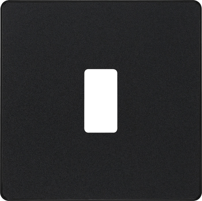 BG Evolve RPCDMB1B 1G Grid Front Plate - Matt Black (Black) - westbasedirect.com