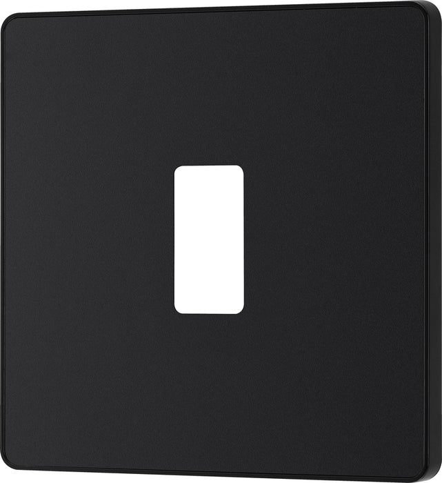 BG Evolve RPCDMB1B 1G Grid Front Plate - Matt Black (Black) - westbasedirect.com