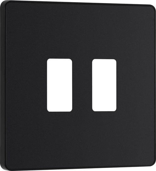 BG Evolve RPCDMB2B 2G Grid Front Plate - Matt Black (Black) - westbasedirect.com