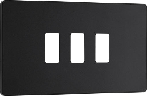BG Evolve RPCDMB3B 3G Grid Front Plate - Matt Black (Black) - westbasedirect.com
