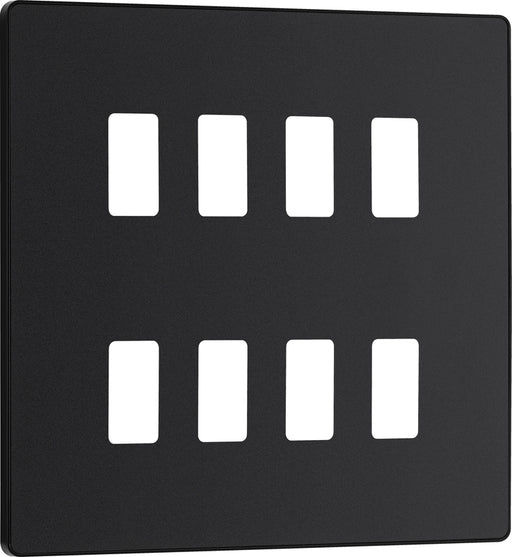 BG Evolve RPCDMB8B 8G Grid Front Plate - Matt Black (Black) - westbasedirect.com