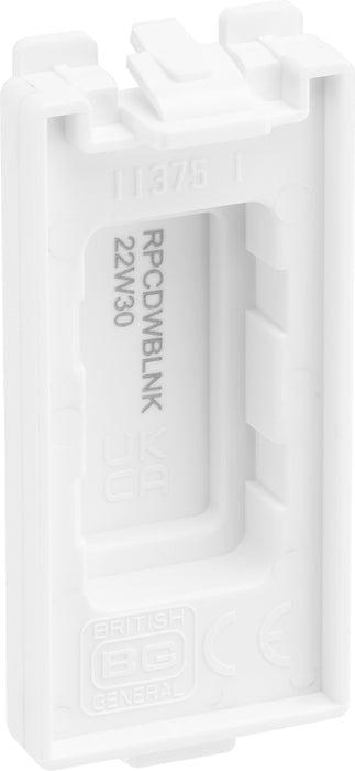 BG Evolve RPCDWBLNK Grid Blank Module - White - westbasedirect.com