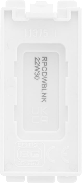 BG Evolve RPCDWBLNK Grid Blank Module - White - westbasedirect.com