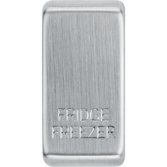 BG RRFFBS Nexus Grid Rocker Embossed (FRIDGE FREEZER) - Brushed Steel - westbasedirect.com