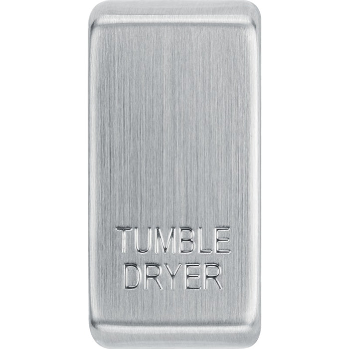 BG RRTDBS Nexus Grid Rocker Embossed (TUMBLE DRYER) - Brushed Steel - westbasedirect.com