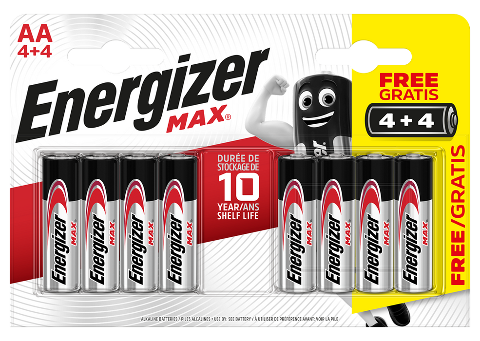 Energizer E301594800 Max AA | 4+4 Pack - westbasedirect.com