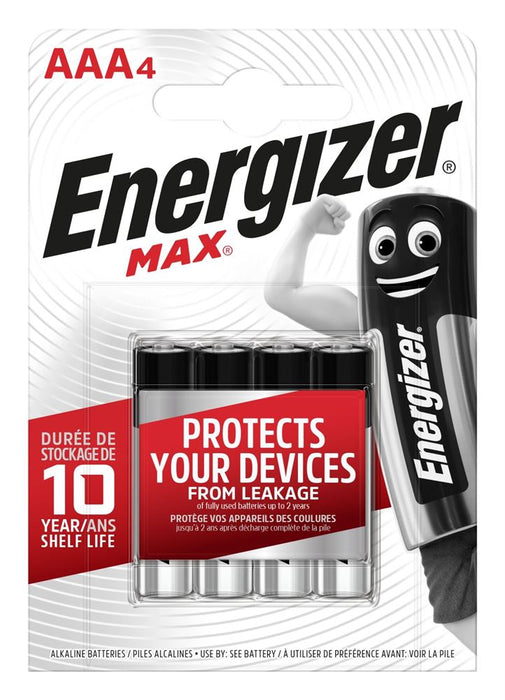 Energizer E301532200 Max AAA | 4 Pack - westbasedirect.com