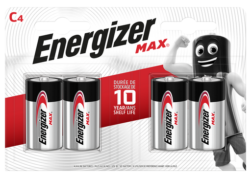 Energizer E301533300 Max C | 4 Pack - westbasedirect.com