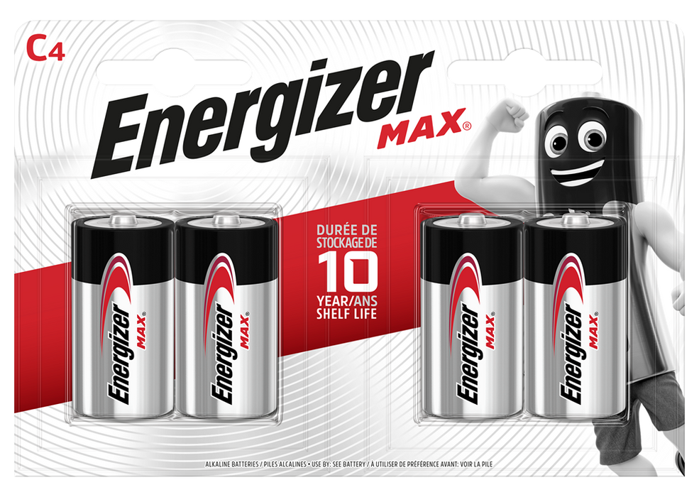 Energizer E301533300 Max C | 4 Pack - westbasedirect.com
