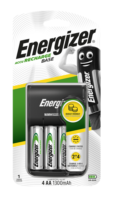 Energizer E300806600 Base Charger | + 4 x AA 1300mAh - westbasedirect.com