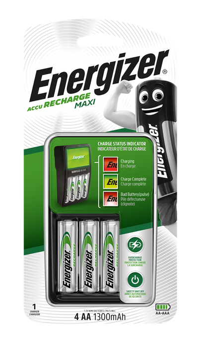 Energizer E300810100 Maxi Charger | + 4 x AA 1300mAh - westbasedirect.com