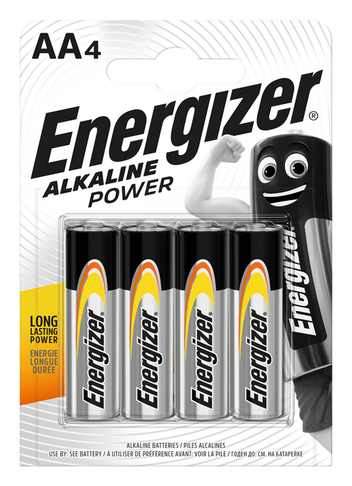 Energizer E300788200 Alkaline Power AA | 4 Pack - westbasedirect.com