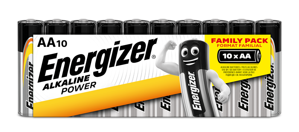 Energizer E300798000 Alkaline Power AA | 10 Family Pack With CDU - westbasedirect.com