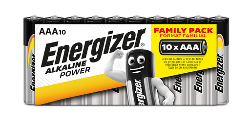 Energizer E300806000 Alkaline Power AAA | 10 Family Pack With CDU - westbasedirect.com