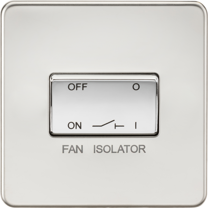 Knightsbridge SF1100PC Screwless 10AX 3 Pole Fan Isolator Switch - Polished Chrome - westbasedirect.com