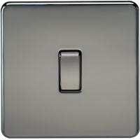 Knightsbridge SF1200BN Screwless 10AX 1G Intermediate Switch - Black Nickel