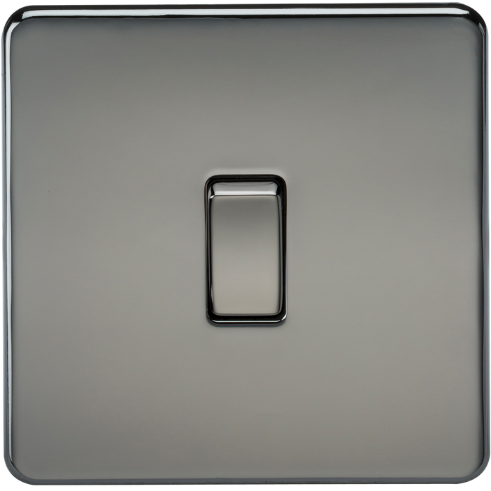 Knightsbridge SF1200BN Screwless 10AX 1G Intermediate Switch - Black Nickel - westbasedirect.com