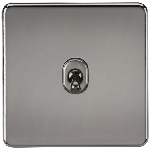 Knightsbridge SF12TOGBN Screwless 10AX 1G Intermediate Toggle Switch - Black Nickel - westbasedirect.com