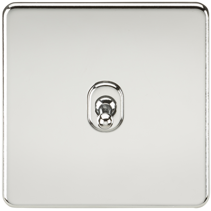 Knightsbridge SF12TOGPC Screwless 10AX 1G Intermediate Toggle Switch - Polished Chrome - westbasedirect.com