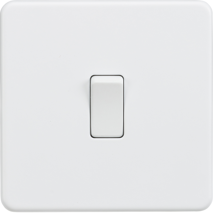 Knightsbridge SF2000MW Screwless 10AX 1G 2-Way Switch - Matt White - westbasedirect.com