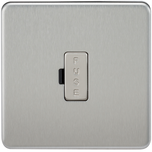 Knightsbridge SF6000BC Screwless 13A Fused Spur Unit - Brushed Chrome - westbasedirect.com
