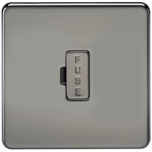 Knightsbridge SF6000BN Screwless 13A Fused Spur Unit - Black Nickel - westbasedirect.com