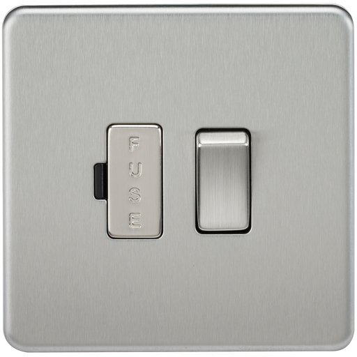 Knightsbridge SF6300BC Screwless 13A Switched Fused Spur Unit - Brushed Chrome - westbasedirect.com