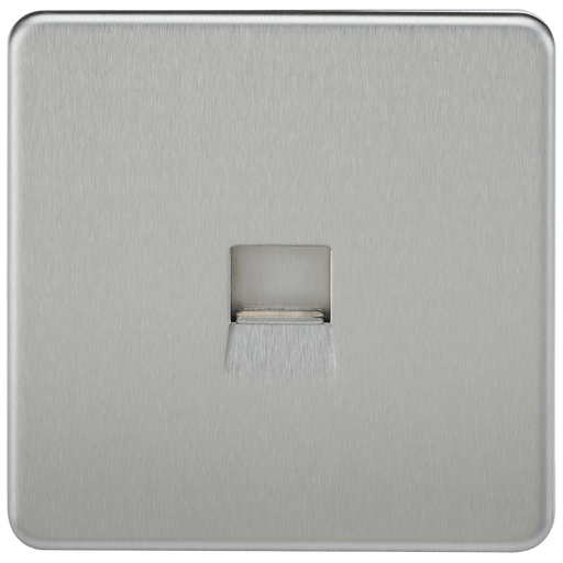 Knightsbridge SF7300BC Screwless Telephone Master Socket - Brushed Chrome - westbasedirect.com