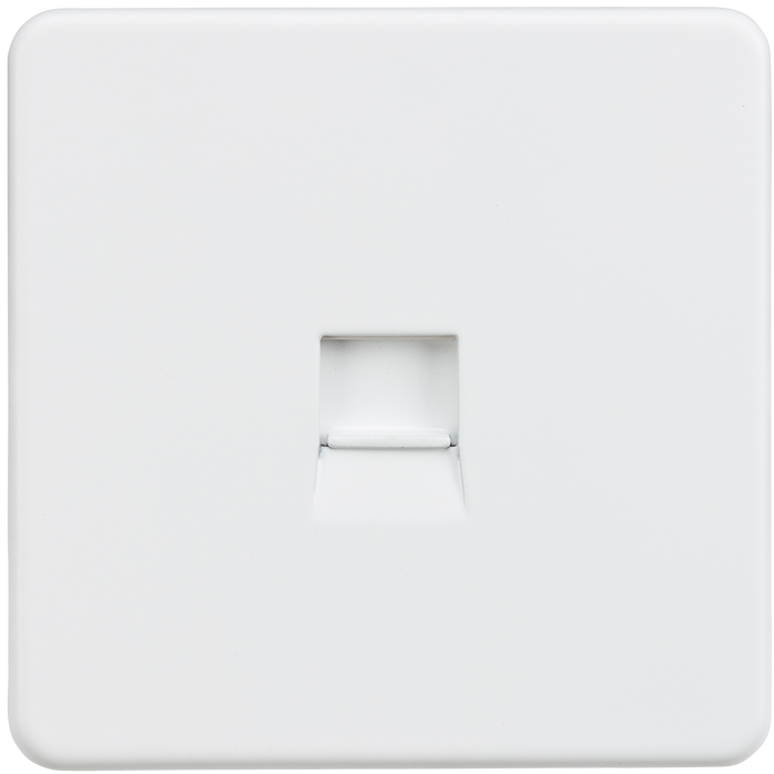 Knightsbridge SF7300MW Screwless Telephone Master Socket - Matt White - westbasedirect.com