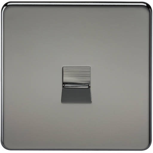 Knightsbridge SF7400BN Screwless Telephone Extension Socket - Black Nickel - westbasedirect.com
