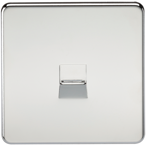Knightsbridge SF7400PC Screwless Telephone Extension Socket - Polished Chrome - westbasedirect.com