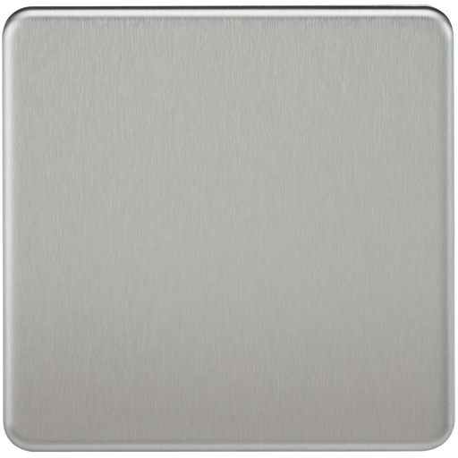 Knightsbridge SF8350BC Screwless 1G Blanking Plate - Brushed Chrome - westbasedirect.com