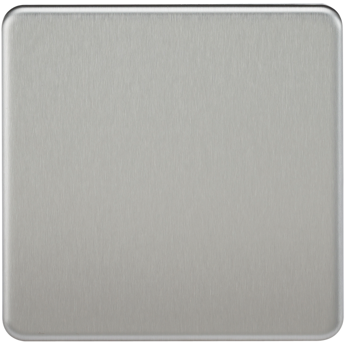 Knightsbridge SF8350BC Screwless 1G Blanking Plate - Brushed Chrome - westbasedirect.com