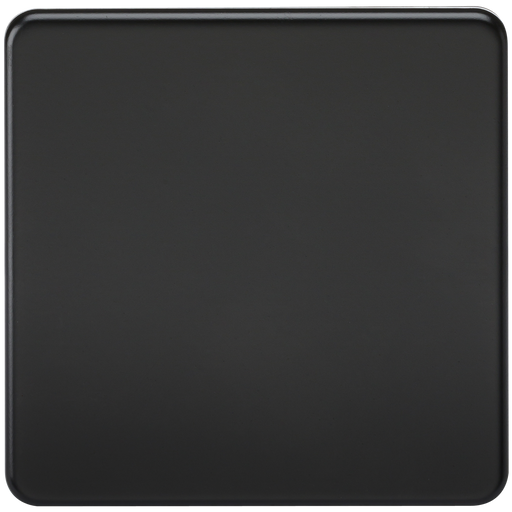 Knightsbridge SF8350MB Screwless 1G Blanking Plate - Matt Black - westbasedirect.com