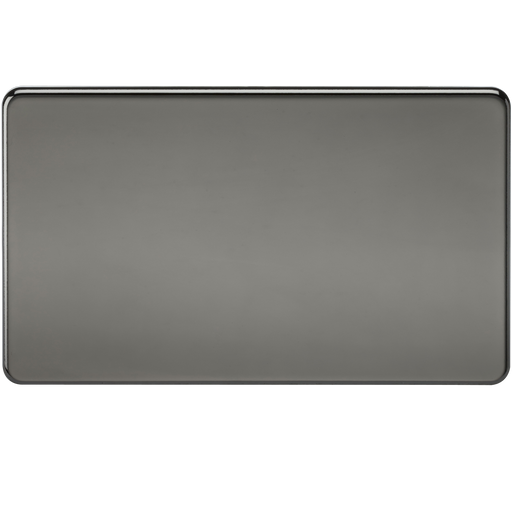 Knightsbridge SF8360BN Screwless 2G Blanking Plate - Black Nickel - westbasedirect.com
