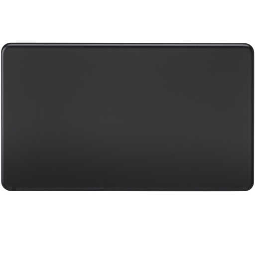 Knightsbridge SF8360MB Screwless 2G Blanking Plate - Matt Black - westbasedirect.com