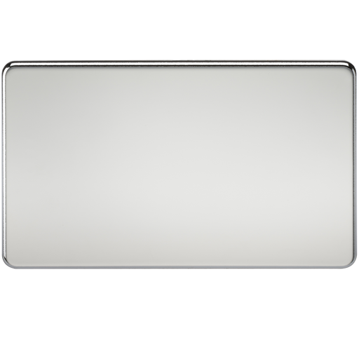 Knightsbridge SF8360PC Screwless 2G Blanking Plate - Polished Chrome - westbasedirect.com