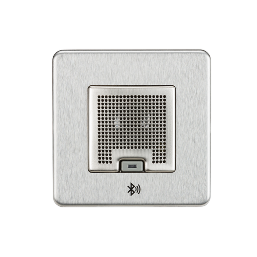 Knightsbridge SFBLUEBC Screwless 3W RMS Bluetooth Speaker Outlet - Brushed Chrome - westbasedirect.com
