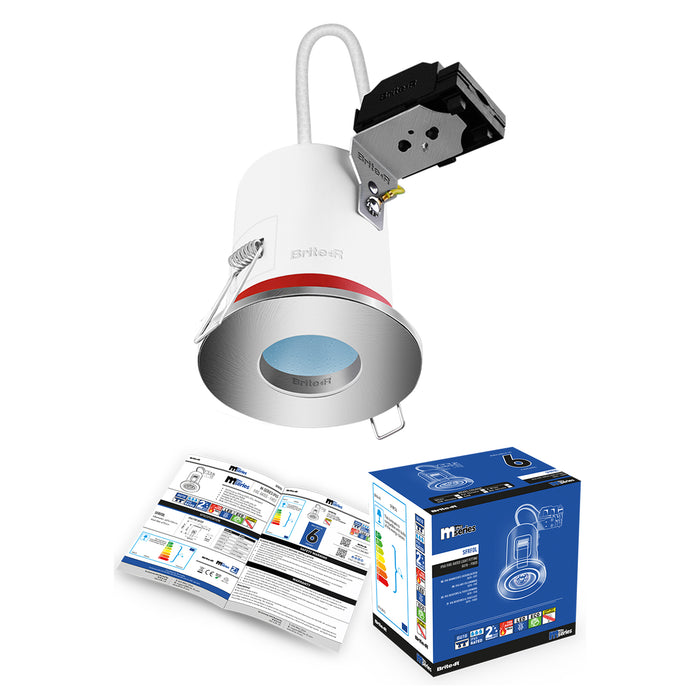 Brite-R SFRFDL IP65 Fire-Rated Downlight Satin/Brushed Chrome - westbasedirect.com