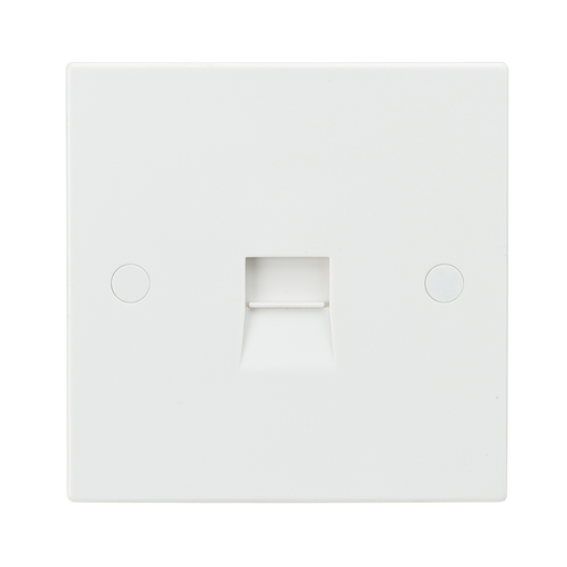 Knightsbridge SN7300 White Square Edge Telephone Master Socket - westbasedirect.com