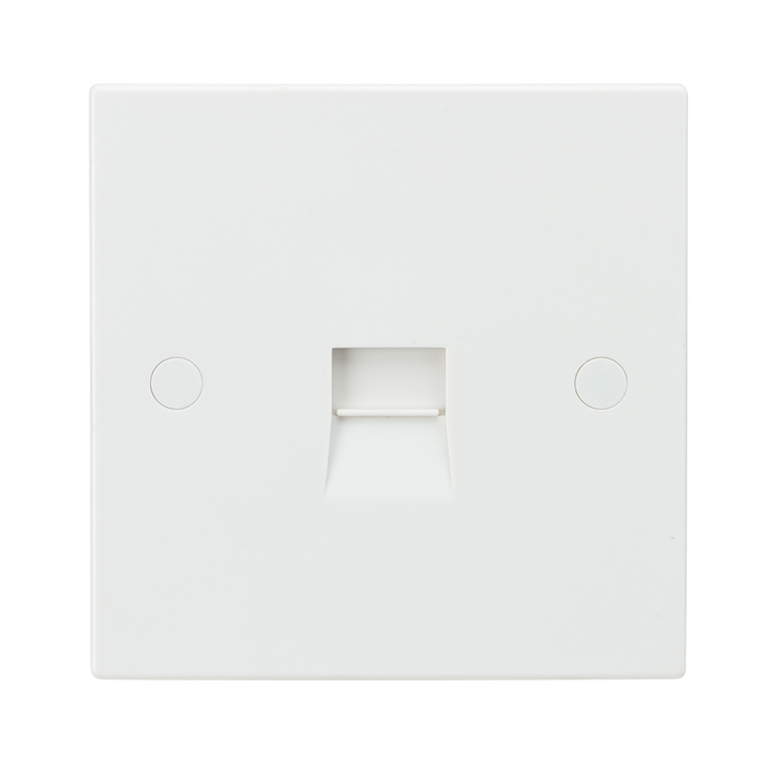 Knightsbridge SN7300 White Square Edge Telephone Master Socket - westbasedirect.com