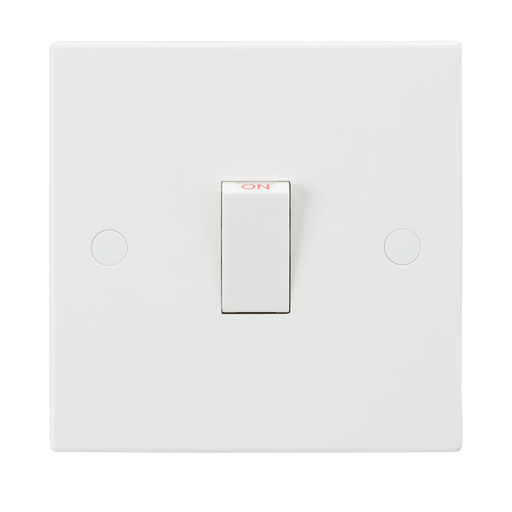 Knightsbridge SN8341 White Square Edge 20A 1G DP Switch - westbasedirect.com